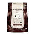 Callebaut Belgian Dark Couverture Chocolate Semisweet Callets, 54.5% - 5.5 Lbs