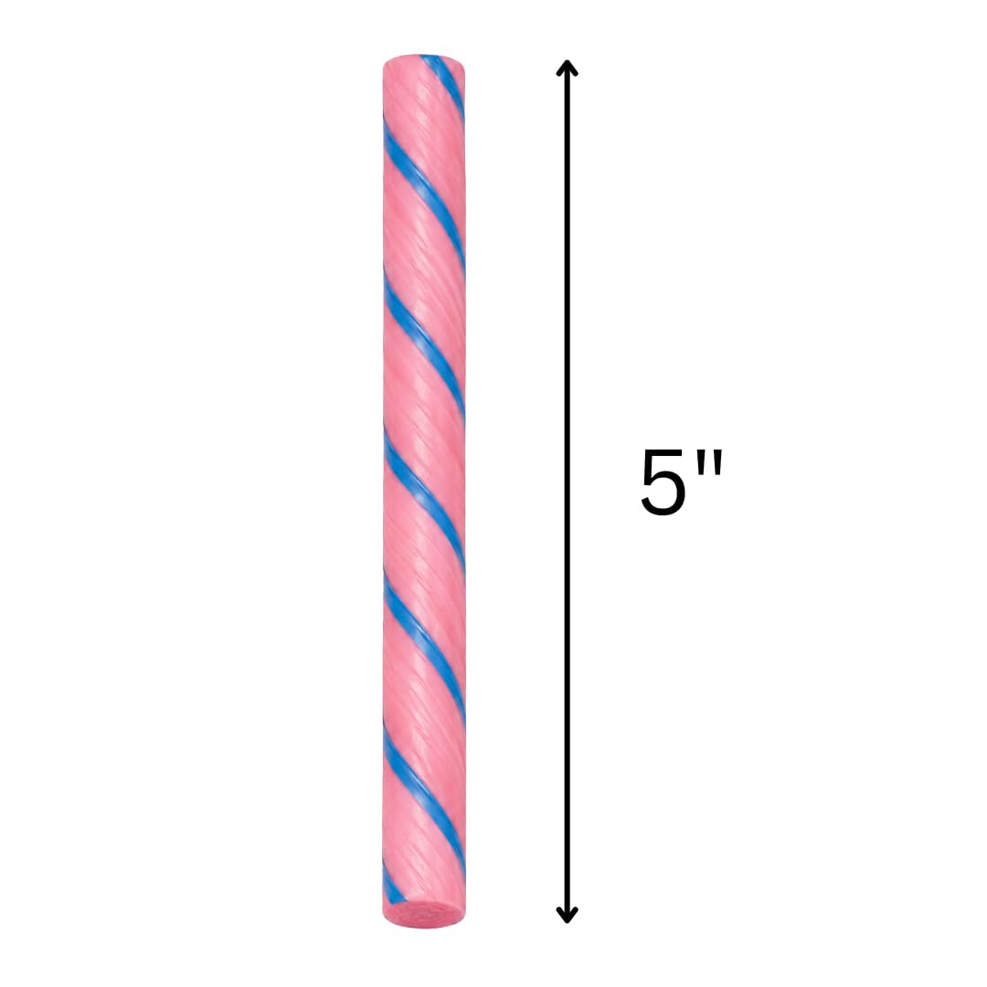 Old Fashioned Candy Sticks - Pack of 10 - Cotton Candy - Individually Wrapped 5 in. Sticks - One 10 Count Box