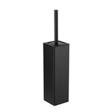 BGL Toilet Brush and Holder Set, Matte Black Freestanding for Bathroom Storage and Organization, Square Design Sturdy and Space Saving