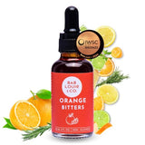 Bab Louie & Co. Orange Cocktail Bitters, Non Alcoholic Award winning Bitter (30ml/1Fl. Oz) 11 Servings, Zero-Sugar, Barrel Aged/Craft Bitters