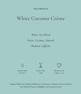 Art of Tea | White Coconut Crème Tea | 50 Count Pyramid Tea Bag Sachets