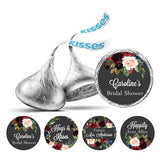 Darling Souvenir 190 Pcs Personalized Gray Bridal Shower Chocolate Drop Labels Stickers - Self-Adhesive Mini Candy Wrappers for Bride to Be