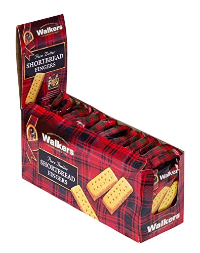 Walker's Shortbread Fingers, All-Butter Shortbread Cookies, 1.0 Oz, 15 Count (Pack of 2)