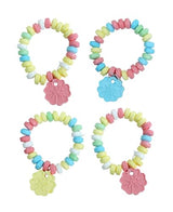 Candy Flowers - 24 Hibiscus Flower Shaped Candy Bracelets Individually Wrapped Bulk - Great for Spring Easter Party Favors - Easter Basket Stuffers