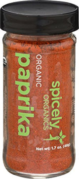 Spicely Organic Paprika Powder 1.70 Ounce Jar Certified Gluten Free