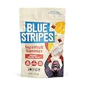 Blue Stripes Cacao Superfruit Gummies - Vegan Chewy Fruity Snack, No Sugar Added 100% Fruit Gummy, 9 Essential Vitamins & Minerals, Natural Tropical
