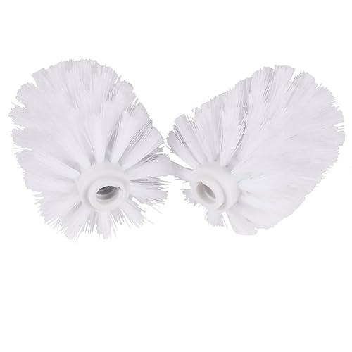 2Pcs Toilet Brush Replacement Head Cleaning Tool, Suitable for Brush rods with a Diameter of 12mm, White