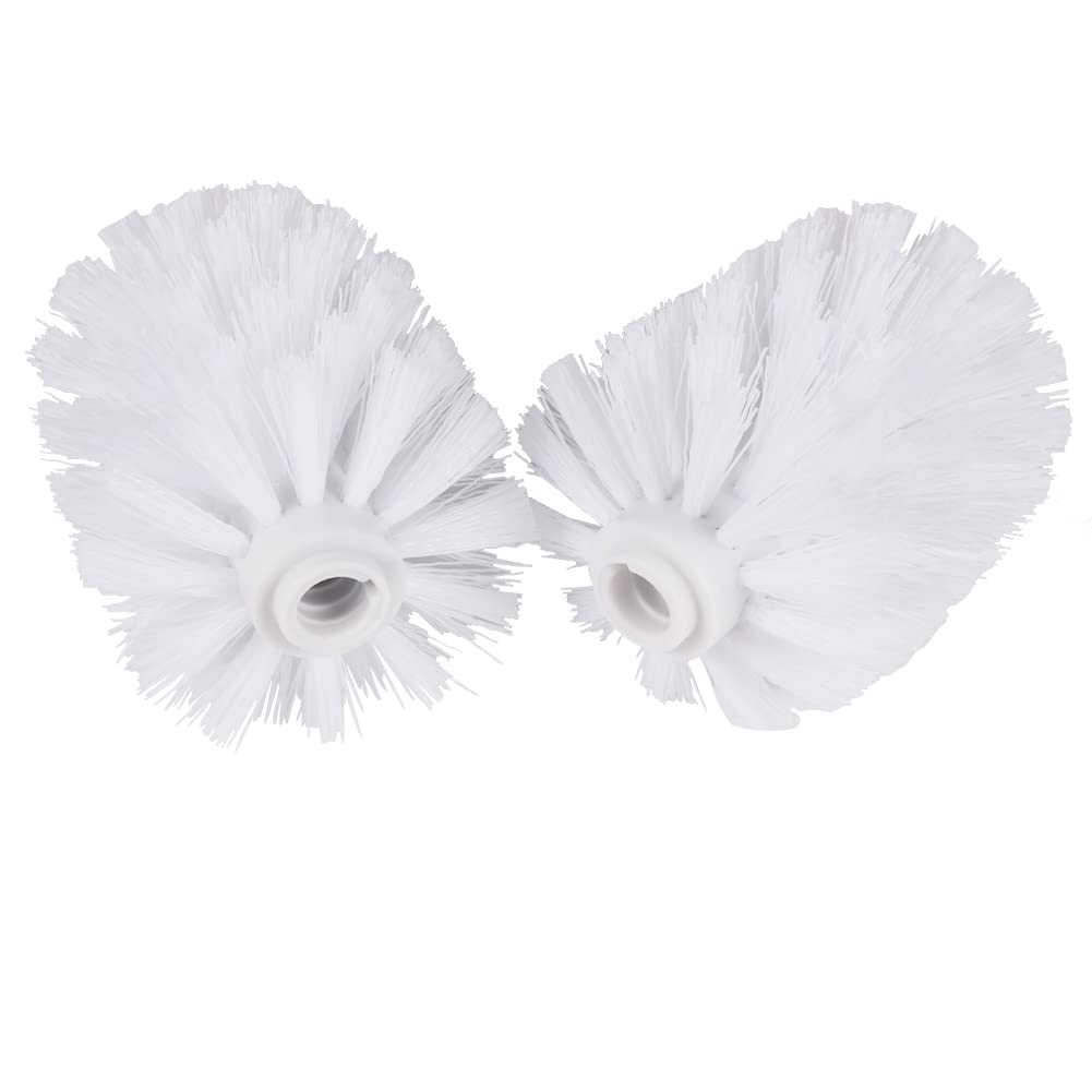 2Pcs Toilet Brush Replacement Head Cleaning Tool, Suitable for Brush rods with a Diameter of 12mm, White