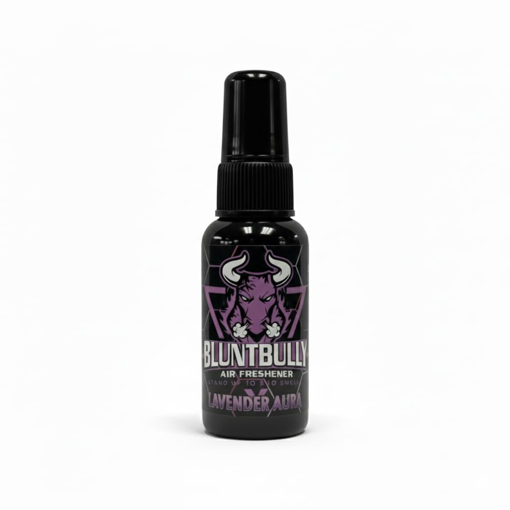 BluntBully Air Freshener (Lavender Aura) (1 Pack) Premium Oil Based Air Freshener Spray. Long-Lasting Room, Bathroom, Office & Car Scent | Eliminates