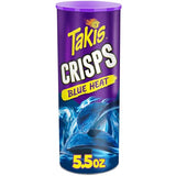 Takis Blue Heat Crisps 5.5 oz Sharing Size Can, Hot Chili Pepper Flavored Extreme Spicy Potato Crisps