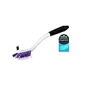 Everclean Radial Dish Brush, 11.5 x 3.25 x 2.8 Inches, Purple and White Bristles (6690)