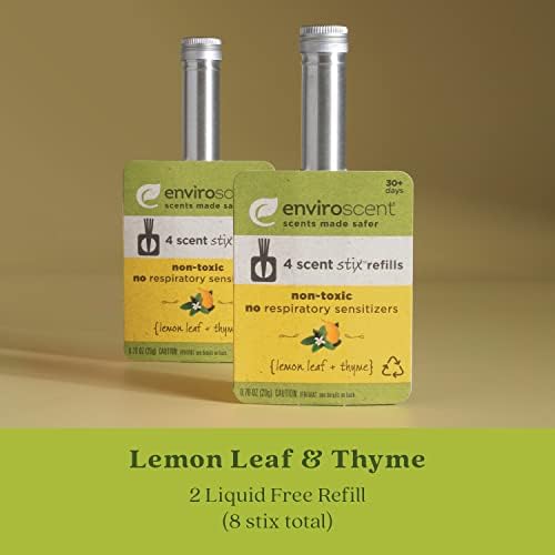 Enviroscent Non-Toxic Air Freshener Scent Stix™ Refills - Compatible with Enviroscent Scent Stix™ Liquid-Free Diffuser Kit - Fragrance Lasts Up to 60