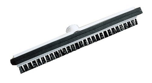 Ettore 48318 Wipe'n Dry Floor Squeegee with Splash Guard and Brush, 18-inch,White