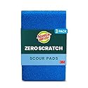 Scotch-Brite Zero Scratch Scouring Pad, Effective + Gentle Dish Scrubber for Household Cleaning, 3 Scrub Pads for Dishes, Nonstick Pots and Pans