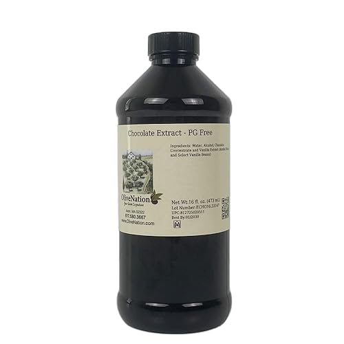 Chocolate Extract For Baking - Rich Chocolate Flavoring for Cakes - Cookies - PG Free - Non-GMO - Gluten Free - Kosher - Vegan - 16 ounces