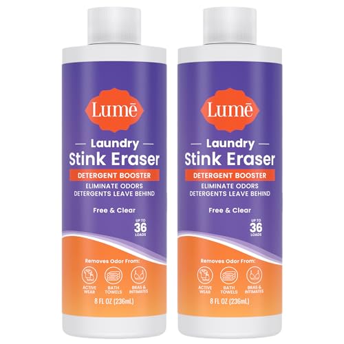 Lume Laundry Stink & Stain Eraser - Detergent Booster & Sink Soak - Eliminates Body Odor In Clothes - Odor Blasting Enzyme Blend - Make Your Detergent