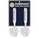 Farberware Dish Brush with Handle - 2 Pack Kitchen Scrub Brush for Dishes, Non-Scratch Dishwashing Brush Set with Firm Bristles for Pots, Pans