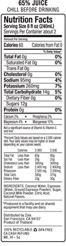Zola Coconut Water with Espresso 17.5 Ounce (Pack of 12)