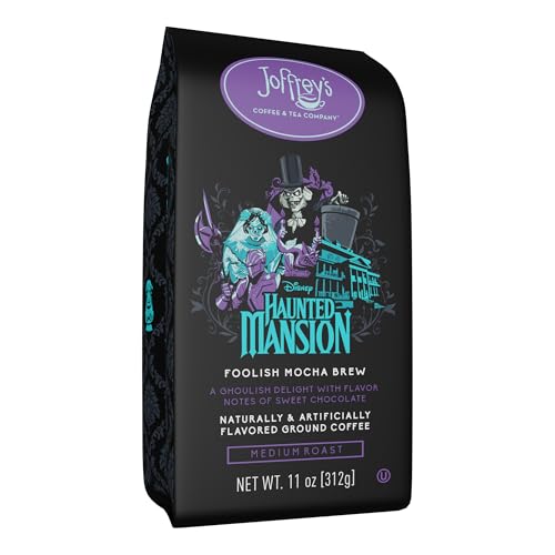 Joffrey’s Coffee - Disney Haunted Mansion Foolish Mocha Brew, Medium Roast Ground Coffee, Flavor Notes of Sweet Chocolate (Ground, 11oz)