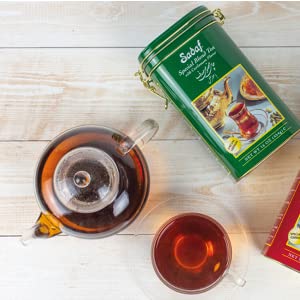 Sadaf Cardamom Tea Loose Leaf Box 16 oz - Special Blend Cardamom Ceylon Black Tea - Product harvested in Sri Lanka