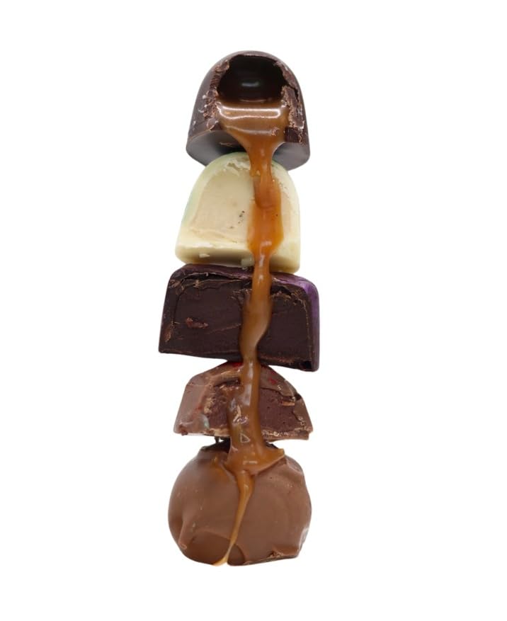 Chocolate Therapy by Sweet Remedies, Assorted Dark and Milk Gourmet Chocolate Collection. Truffle Box, 12 pc Decadent, Rich Assortment of truffles