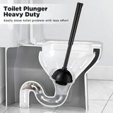 ToiletBuddies Toilet Brush & Plunger Set - Toilet Bowl Brush and Holder, 2 in 1 Bristle Toilet Brush & Plunger Set for Bathroom