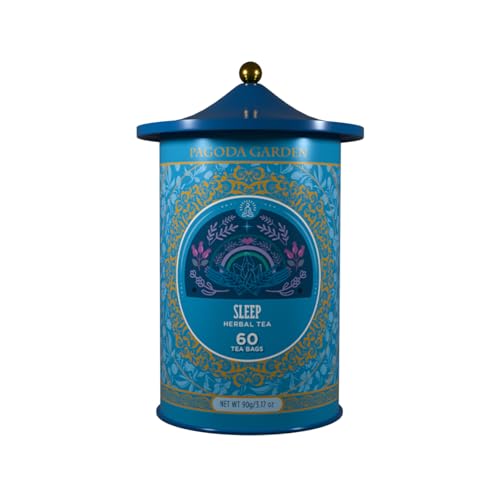Life Plus Style Gourmet Pagoda Garden Sleep Herbal Tea Caffeine Free Peppermint Tea Chamomile Fennel Tulsi Hot or Iced Floral Blend Natural Delicious