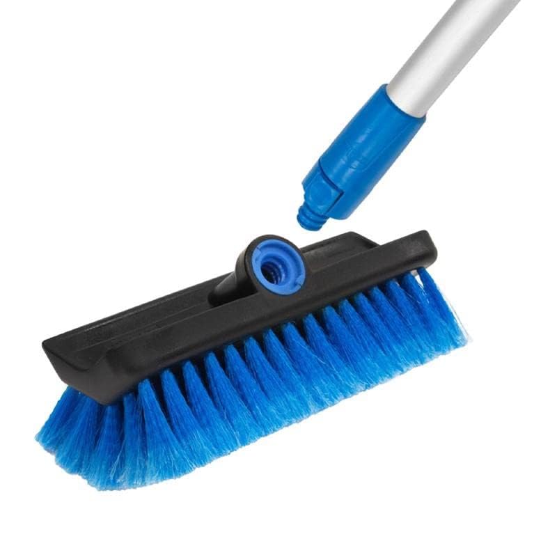 UNGER 10 in. W Soft Bristle Plastic Handle Multi-Angle Wash Brush