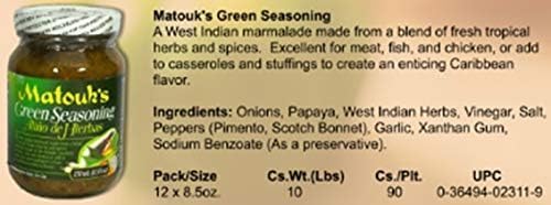 GREEN SEASONING / ALIÑO DE HIERBAS 8.5 OZ (1 JAR)
