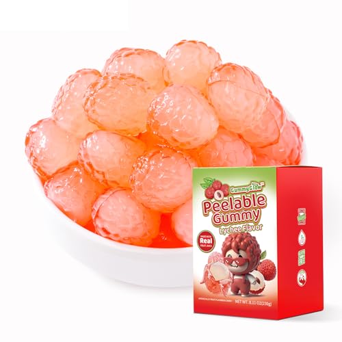 GummyGlow Peelable Fruity Gummy Candy, 8.1oz (230g) Box, 45-55 Individually Wrapped Chewy Candies, Fun to Peel, Perfect for Sharing, Party Favors
