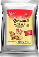 Prince of Peace Blood Orange Ginger Chews, 1 lb. - Candied Ginger - Candy Pack - Ginger Chews Candy - Natural Candy