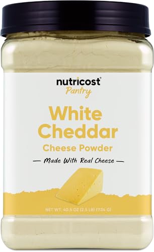 Nutricost Pantry White Cheddar Cheese Powder (2.5 Pounds Per Bottle) - Powdered Cheese :: Great for Cooking, Baking, Popcorn, and More!