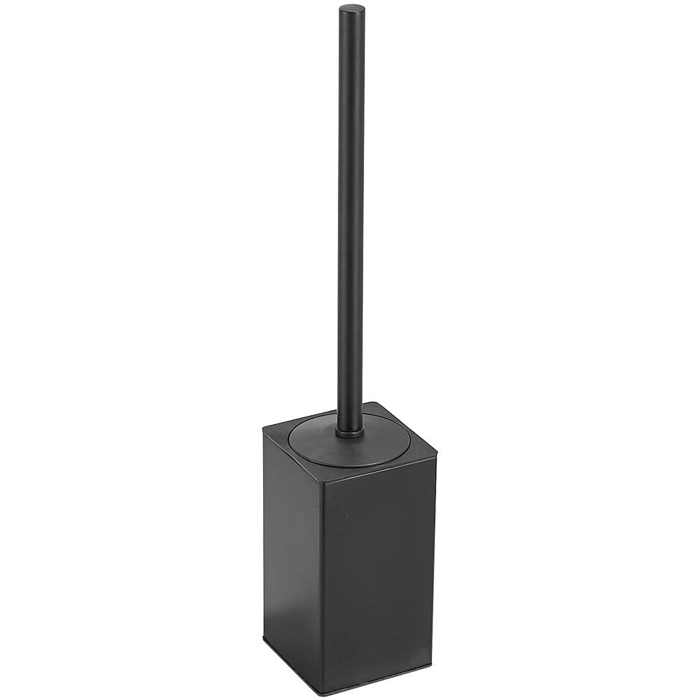 Freestanding Toilet Brush Holder for bathrooms 304 Stainless Steel Toilet Brush Stand Square Storage and Organization Rust Resistant 17-inch high