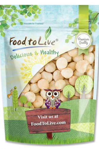 Food to Live Whole Macadamia Nuts, 4 Pounds - Raw, Unsalted, Unroasted, Keto Friendly, Kosher, Vegan, Bulk, Great as Snack and for Baking, Good Source