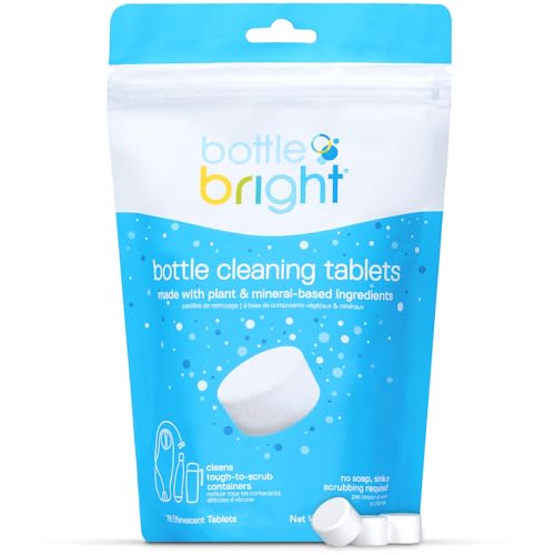 Bottle Bright Bulk Pack (78 Tablets)- EPA Safer Choice Certified, Clean Stainless Steel, Thermos, Tumbler, Insulated and Reusable Water Bottles