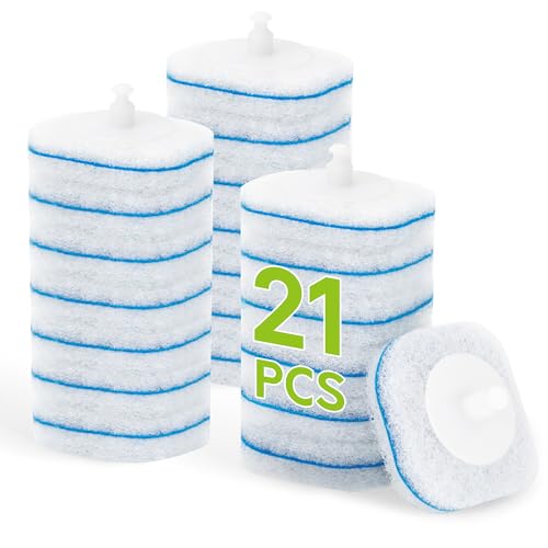 Toilet Bowl Cleaner Wand Refills Compatible with CLOROX, 21 Count Disposable Toilet Brush Refills, Replacement Heads for Toilet Cleaning System