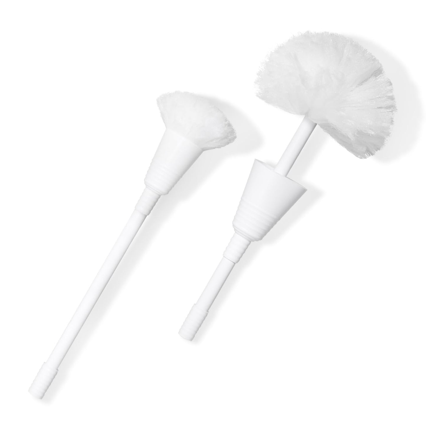 Don Aslett Johnny Mop | Set of 2 Toilet Brushes | 14" Handle to Easily Clean Toilet or Shower | Scratch Free Bowl Swab | Safe to Use with Your