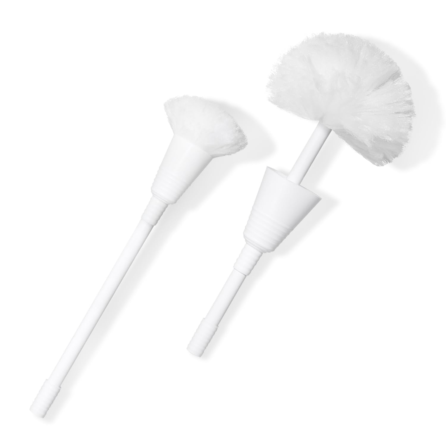 Don Aslett Johnny Mop | Set of 2 Toilet Brushes | 14" Handle to Easily Clean Toilet or Shower | Scratch Free Bowl Swab | Safe to Use with Your