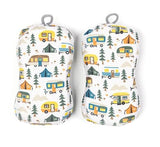 MÜkitchen Premium Microfiber Sponge Set for Dishes and Cleaning, 2 Pack, Printed (Happy Camper)