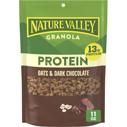 Nature Valley Protein Granola, Oats and Dark Chocolate Granola, Resealable Snack Pouch, 11 oz