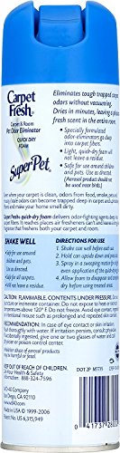 Carpet Fresh Super Pet Carpet and Room Pet Oder Eliminator, Animal Smell remover, No Vacuum Formula, 10.5 OZ [6-pack]