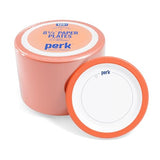 Perk 8.5 Inch Paper Plates, 125 Count, Medium-Weight Microwave Safe Disposable Plates for Everyday Use & Parties