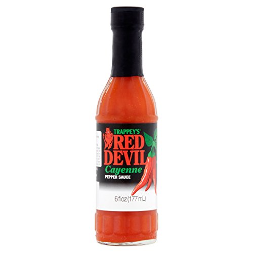 Trappeys Red Devil Hot Cayenne Pepper Sauce, 6 Ounce [Pack of 4]