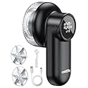 coldSky Rechargeable Fabric Shaver, Lint Shaver with Digital Display, Sweater Shaver with 6-Leaf Blades and Safety Lock, 3-Speeds Defuzzer Remove