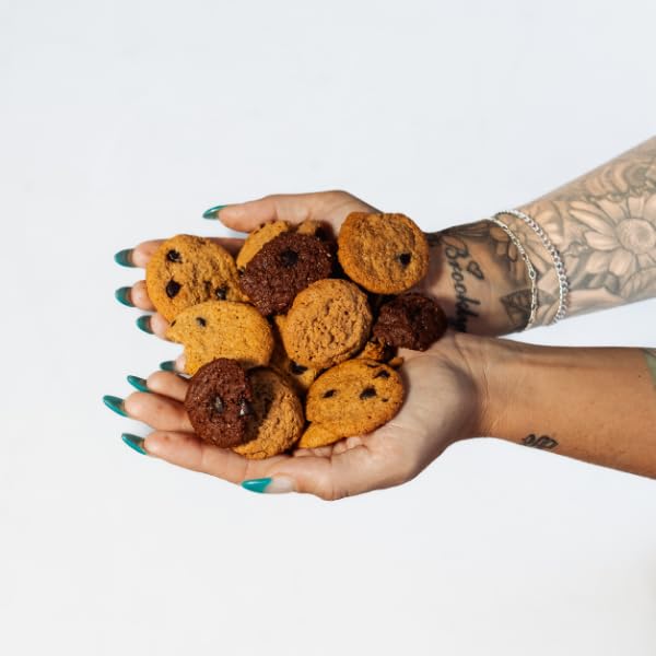 Sweet Logic Mini Cookies - Double Chocolate Brownie Cookies - Nut Free - Gluten Free Snacks - Keto - High Fiber - Non-GMO - Low Sugar - Low Carbs