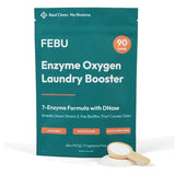 FEBU Enzyme Oxygen Laundry Booster | 7-Enzymes Including DNase | Odor Eliminator & Stain Remover for Sweat, Pet & Musty Odors | Concentrated Powder