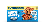 Evergreen Thick & Fluffy Waffles, Blueberry - Whole Grains, No Preservatives, Nut-Free, Individually Wrapped, Air Fryer Ready, Frozen Breakfast, 9 oz
