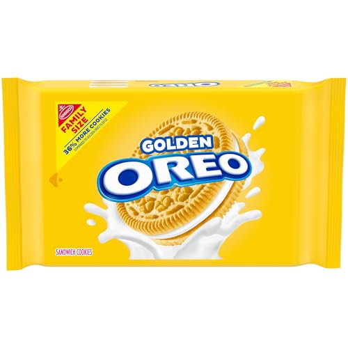 OREO Golden Sandwich Cookies, Family Size, 18.12 oz