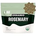 J MAC BOTANICALS Organic Rosemary Leaves (4 oz) Fresh Dried Leaf Herb, Packaged in the USA, Certified USDA Organic