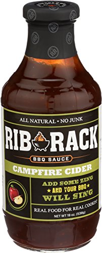 Rib Rack Sauce BBQ Campfire Cider, 19 oz